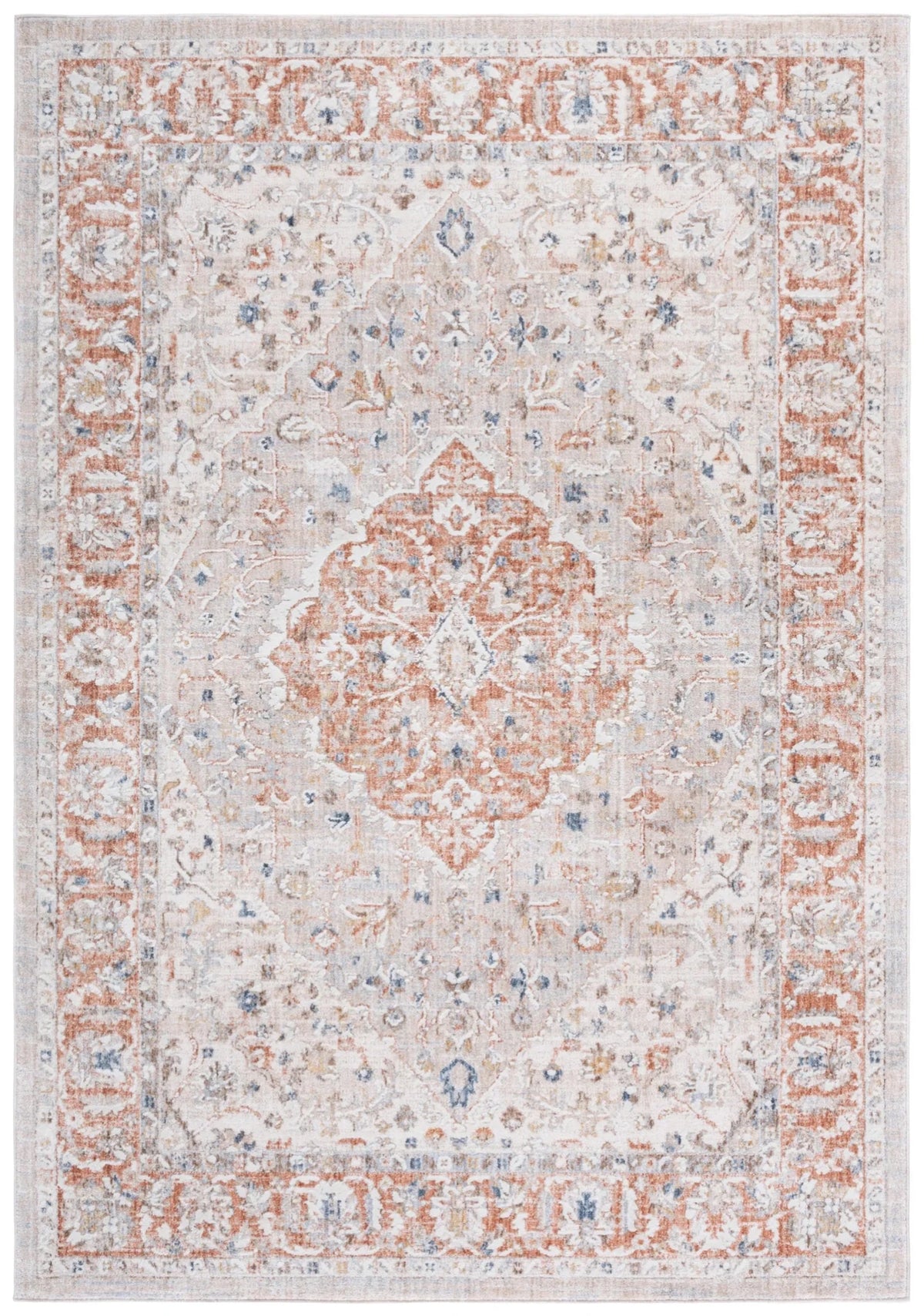 Safavieh Scarlett 400 4'-0" x 6'-0" Rug in Beige / Ivory Rust