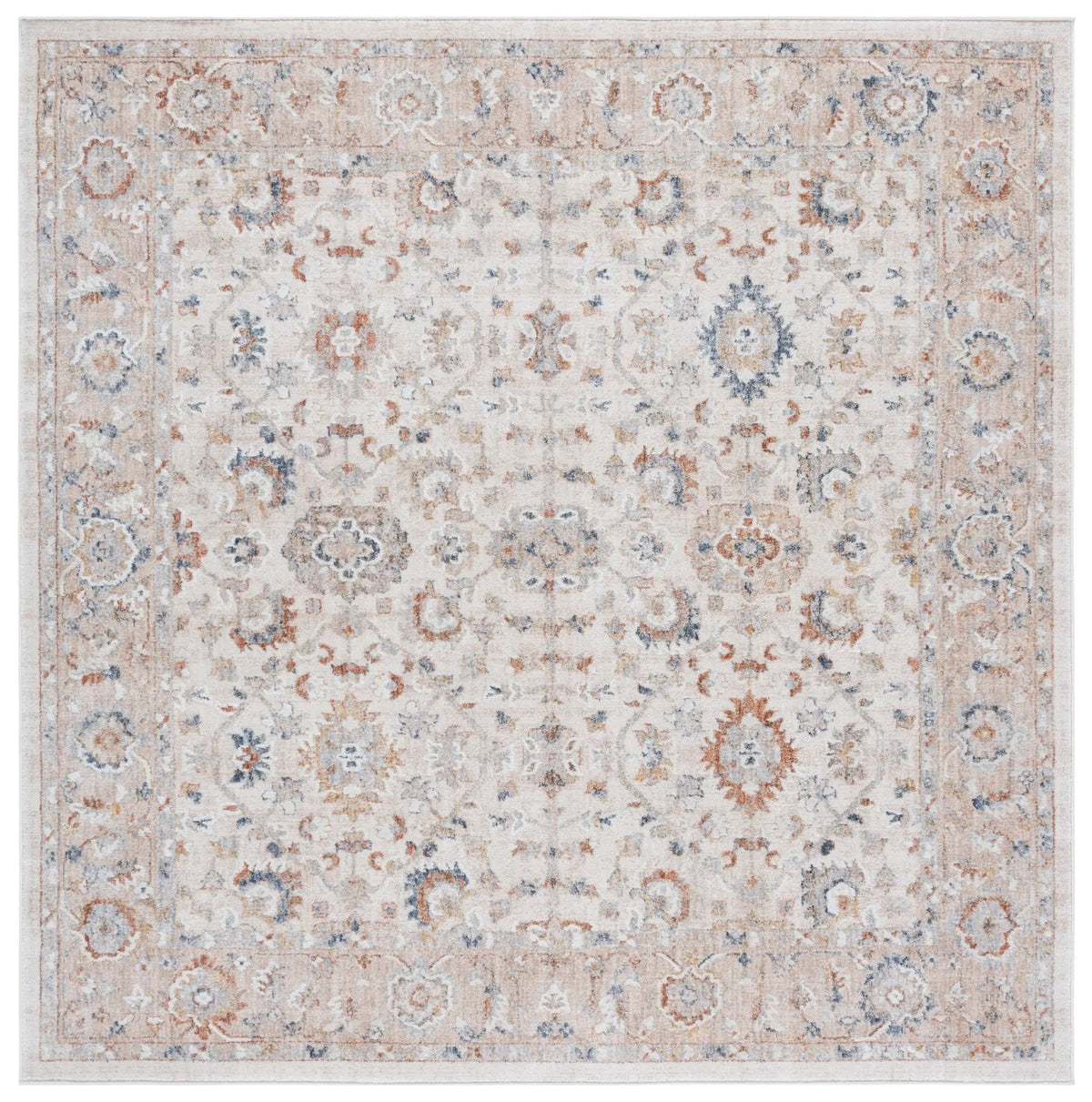 Safavieh Scarlett 400 6'-7" x 6'-7" Rug in Ivory / Beige Rust