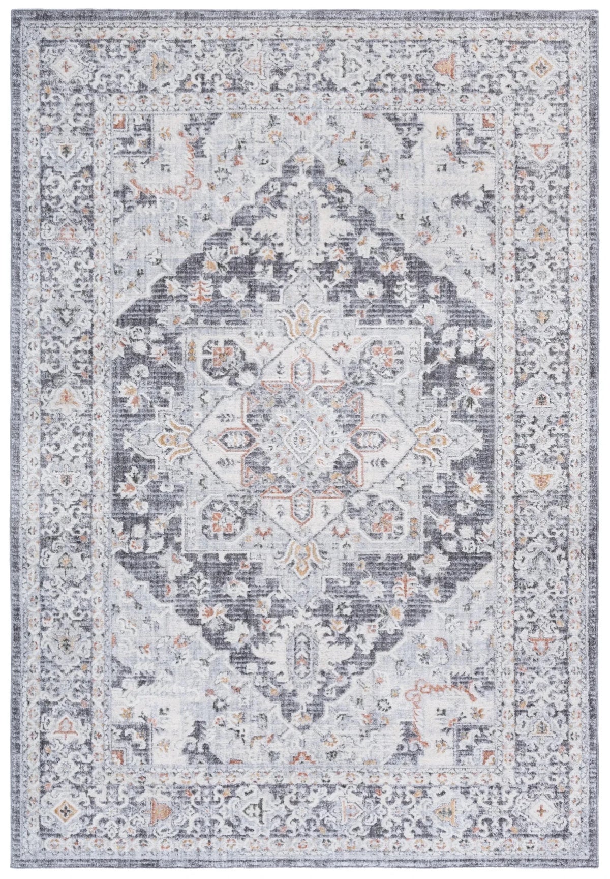Safavieh Scarlett 400 4'-0" x 6'-0" Rug in Dark Grey / Ivory Rust