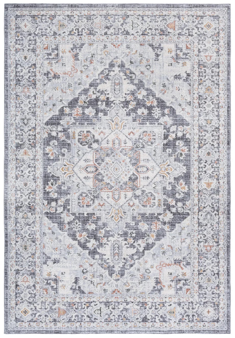 Safavieh Scarlett 400 4'-0" x 6'-0" Rug in Dark Grey / Ivory Rust