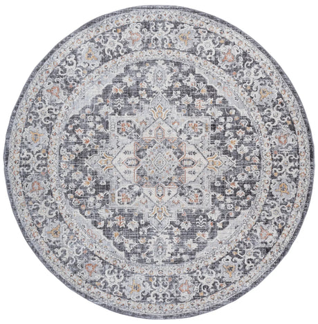Safavieh Scarlett 400 6'-7" x 6'-7" Rug in Dark Grey / Ivory Rust