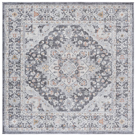 Safavieh Scarlett 400 6'-7" x 6'-7" Rug in Dark Grey / Ivory Rust
