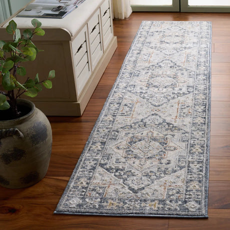 Safavieh Scarlett 400 2'-0" x 8'-0" Rug in Navy / Ivory Rust