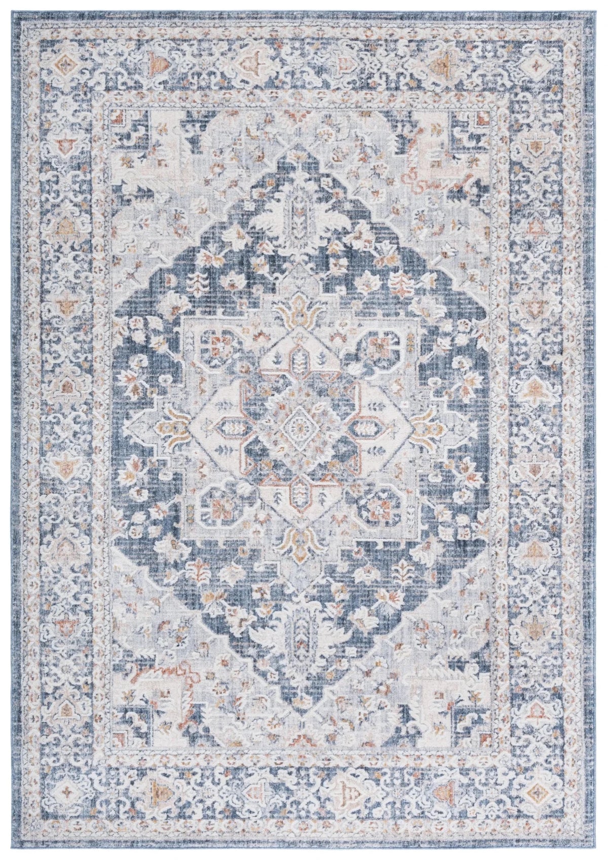 Safavieh Scarlett 400 4'-0" x 6'-0" Rug in Navy / Ivory Rust