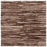 Safavieh Seattle Shag 900 6'-7" x 6'-7" Rug in Brown / Ivory