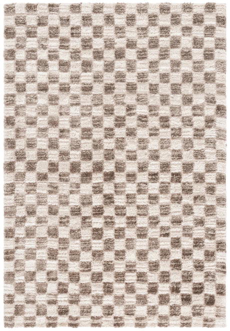 Safavieh Seattle Shag 900 4'-0" x 6'-0" Rug in Ivory / Brown