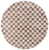 Safavieh Seattle Shag 900 6'-7" x 6'-7" Rug in Ivory / Brown