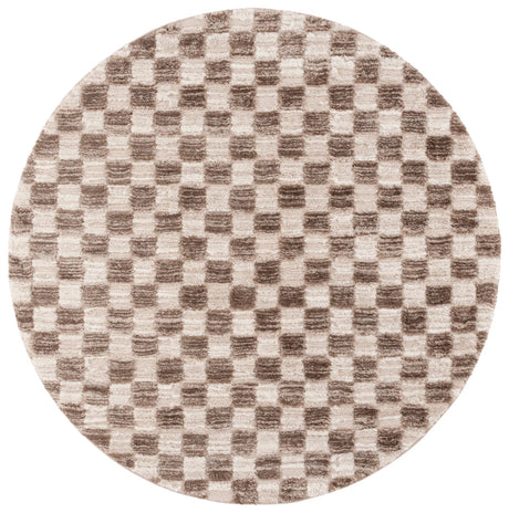 Safavieh Seattle Shag 900 6'-7" x 6'-7" Rug in Ivory / Brown