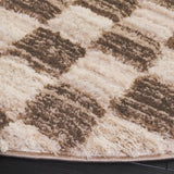 Safavieh Seattle Shag 900 6'-7" x 6'-7" Rug in Ivory / Brown