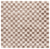 Safavieh Seattle Shag 900 6'-7" x 6'-7" Rug in Ivory / Brown
