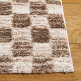 Safavieh Seattle Shag 900 4'-0" x 6'-0" Rug in Ivory / Brown