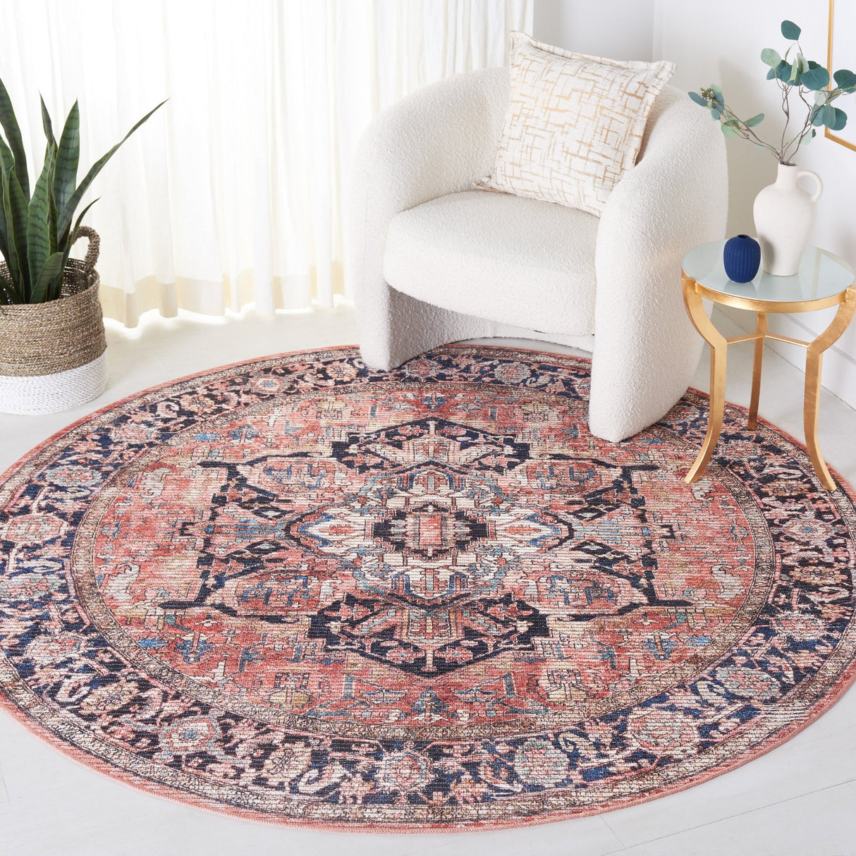 Safavieh Serapi Sep624P Rust/Navy Rug.