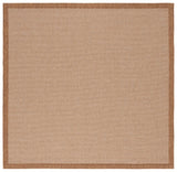 Safavieh Sisal All-Weather 6'-7" x 6'-7" Rug in Natural / Brown