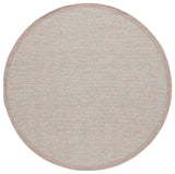 Safavieh Sisal All-Weather 6'-7" x 6'-7" Rug in Ivory / Aqua Orange
