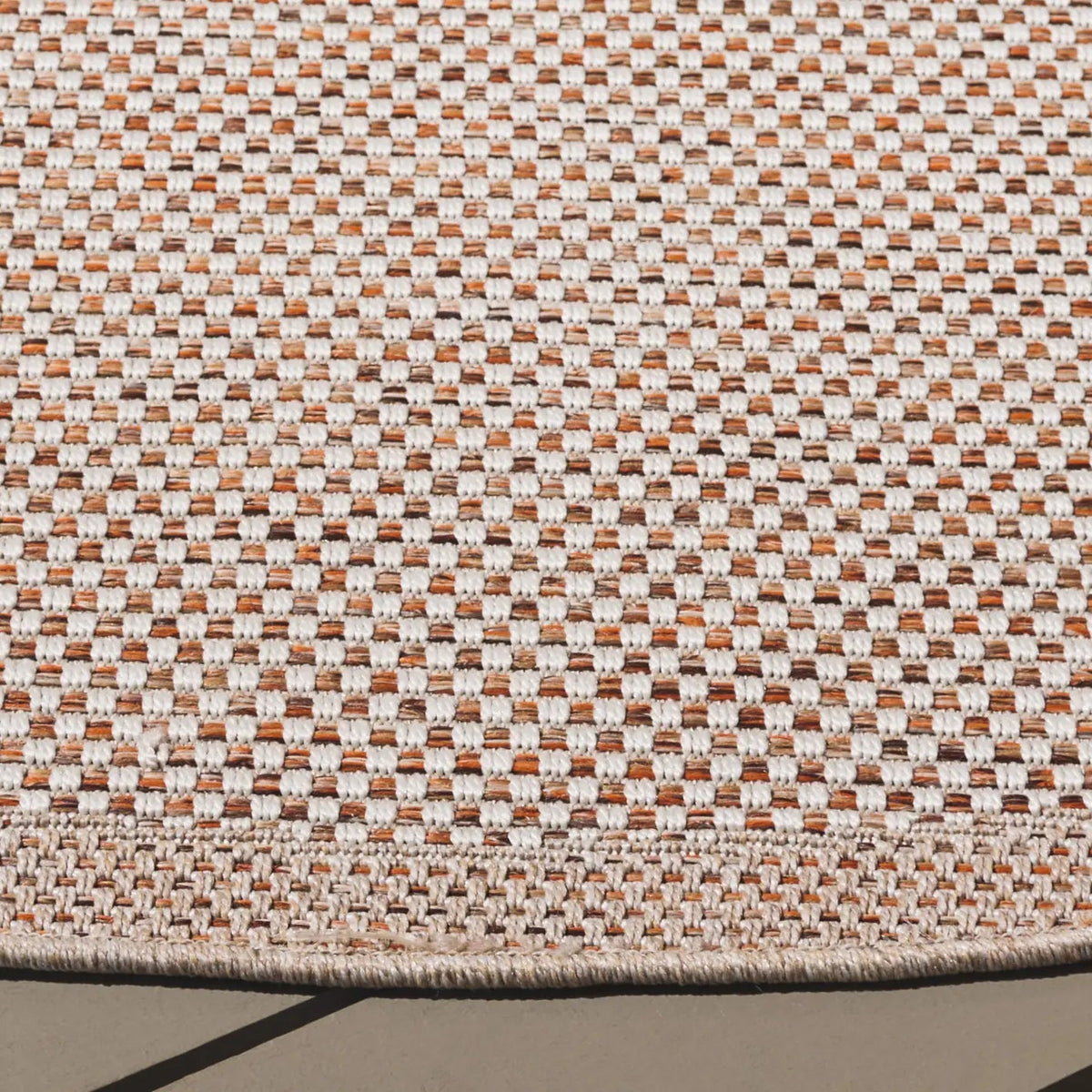 Safavieh Sisal All-Weather 6'-7" x 6'-7" Rug in Ivory / Orange Beige
