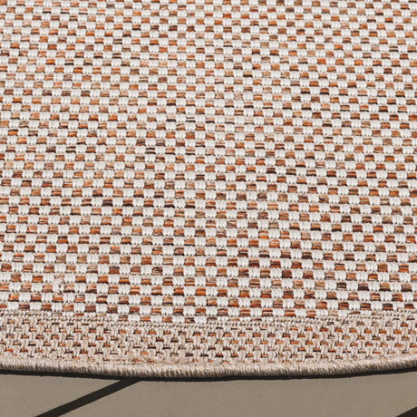 Safavieh Sisal All-Weather 6'-7" x 6'-7" Rug in Ivory / Orange Beige