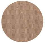 Safavieh Sisal All-Weather 6'-7" x 6'-7" Rug in Natural / Grey