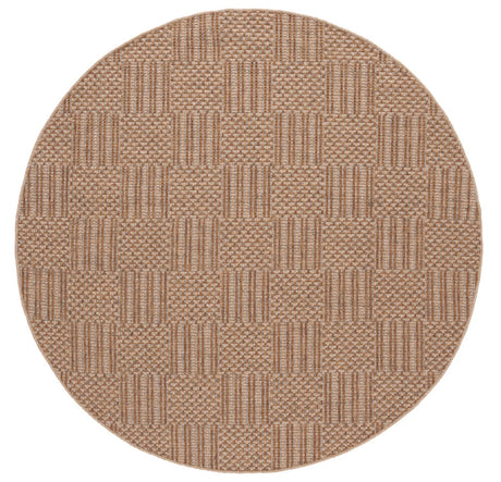 Safavieh Sisal All-Weather 6'-7" x 6'-7" Rug in Natural / Grey