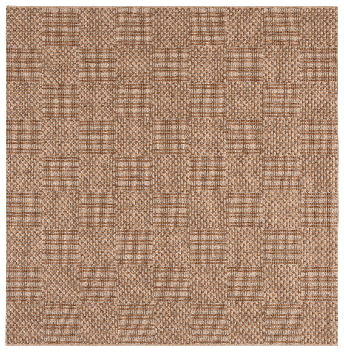 Safavieh Sisal All-Weather 6'-7" x 6'-7" Rug in Natural / Grey
