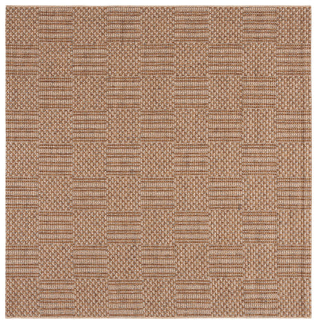 Safavieh Sisal All-Weather 6'-7" x 6'-7" Rug in Natural / Grey