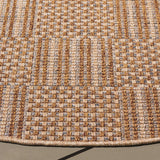 Safavieh Sisal All-Weather 6'-7" x 6'-7" Rug in Natural / Grey