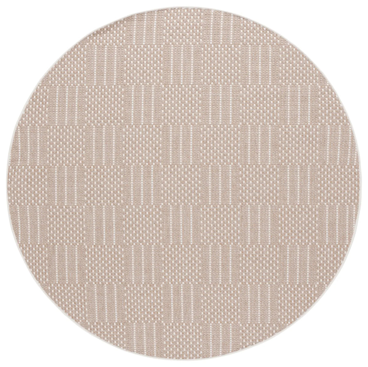 Safavieh Sisal All-Weather 6'-7" x 6'-7" Rug in Taupe / Beige