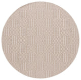 Safavieh Sisal All-Weather 6'-7" x 6'-7" Rug in Taupe / Beige