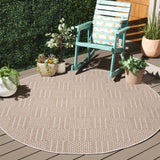 Safavieh Sisal All-Weather 6'-7" x 6'-7" Rug in Taupe / Beige