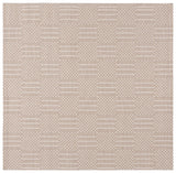 Safavieh Sisal All-Weather 6'-7" x 6'-7" Rug in Taupe / Beige