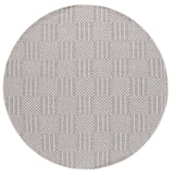 Safavieh Sisal All-Weather 6'-7" x 6'-7" Rug in Grey / Ivory