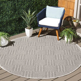 Safavieh Sisal All-Weather 6'-7" x 6'-7" Rug in Grey / Ivory