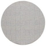 Safavieh Sisal All-Weather 6'-7" x 6'-7" Rug in Aqua / Beige Ivory
