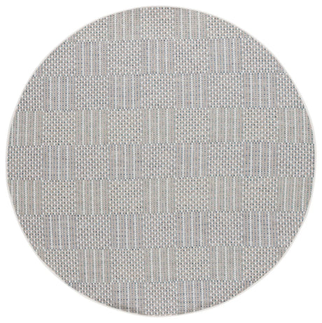 Safavieh Sisal All-Weather 6'-7" x 6'-7" Rug in Aqua / Beige Ivory