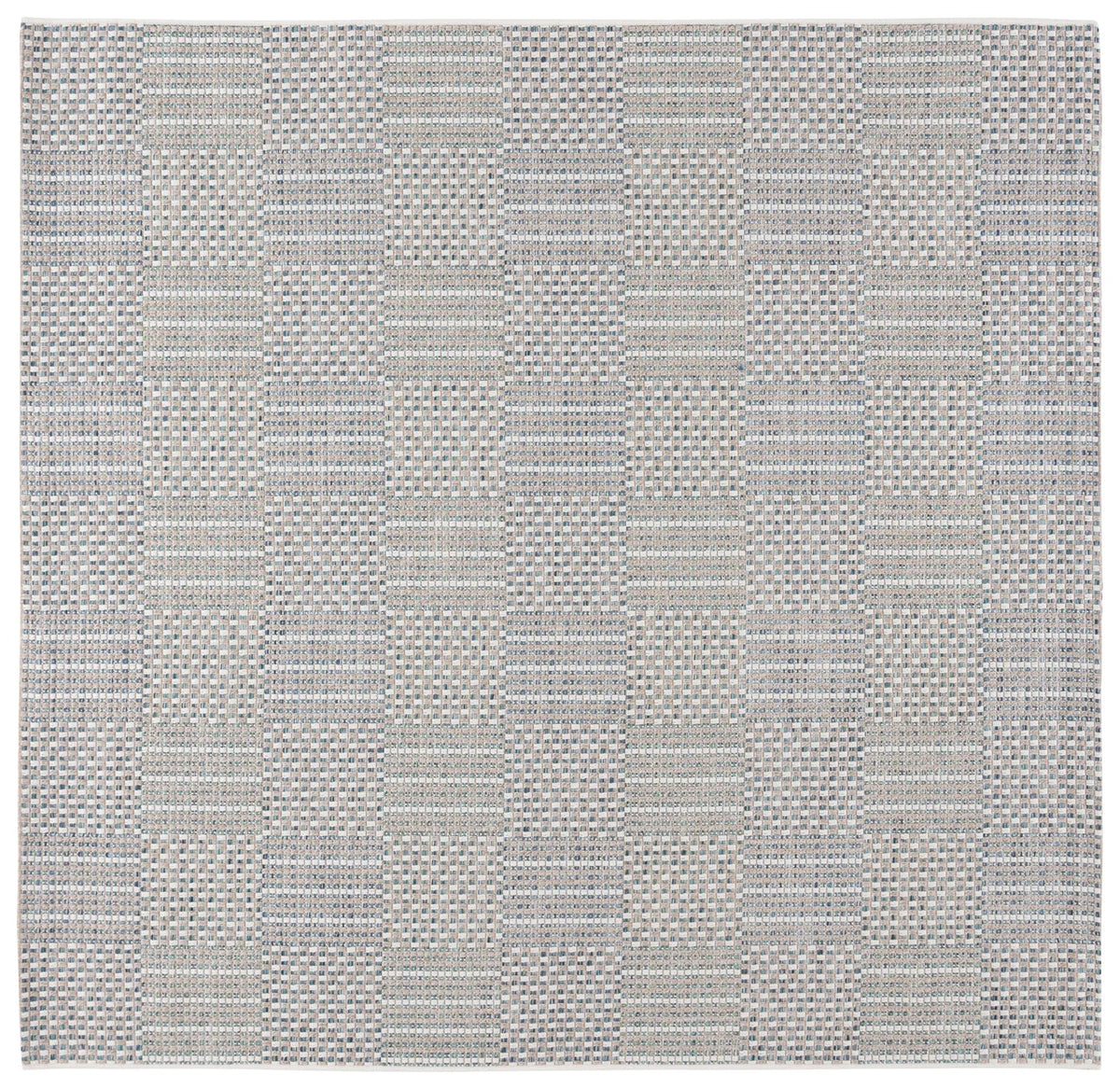 Safavieh Sisal All-Weather 6'-7" x 6'-7" Rug in Aqua / Beige Ivory