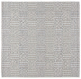 Safavieh Sisal All-Weather 6'-7" x 6'-7" Rug in Aqua / Beige Ivory