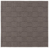 Safavieh Sisal All-Weather 6'-7" x 6'-7" Rug in Black / Grey