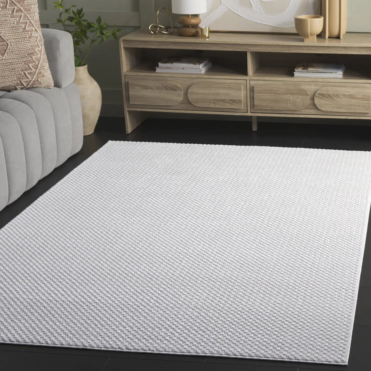 Safavieh Slate 700 4'-0" x 6'-0" Rug in Taupe / Ivory