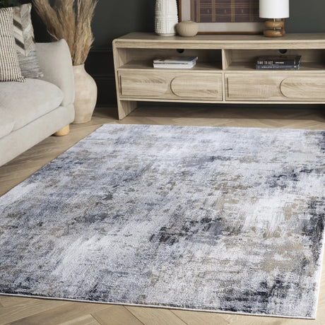 Safavieh Slate 700 4'-0" x 6'-0" Rug in Grey / Brown Ivory