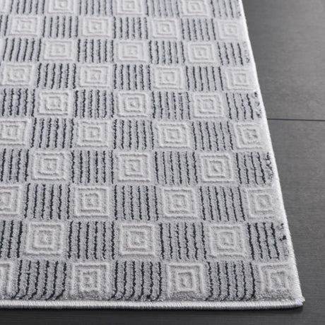 Safavieh Slate 700 4'-0" x 6'-0" Rug in Grey / Ivory Black