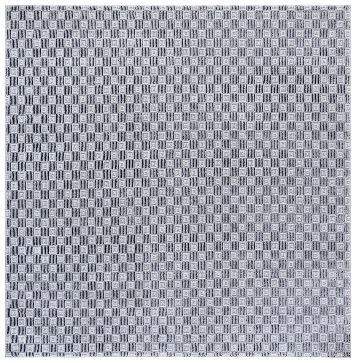 Safavieh Slate 700 6'-7" x 6'-7" Rug in Grey / Ivory Black