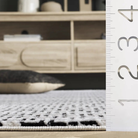 Safavieh Slate 700 4'-0" x 6'-0" Rug in Ivory / Black