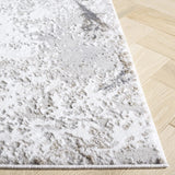 Safavieh Slate 700 4'-0" x 6'-0" Rug in Grey / Ivory Brown