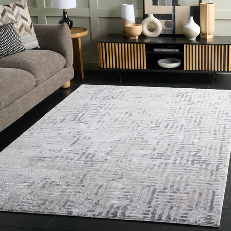 Safavieh Slate 700 4'-0" x 6'-0" Rug in Light Grey / Grey