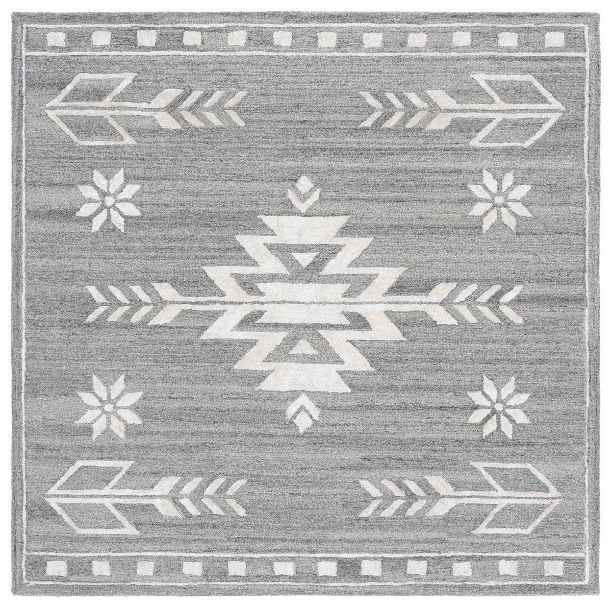Safavieh Soho 6'-0" x 6'-0" Rug in Grey / Ivory