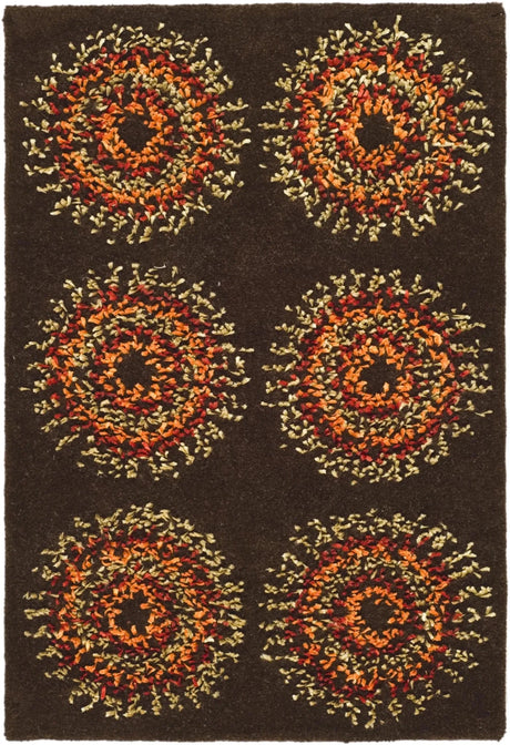 Safavieh Soho 2'-0" x 3'-0" Rug in Brown / Gold