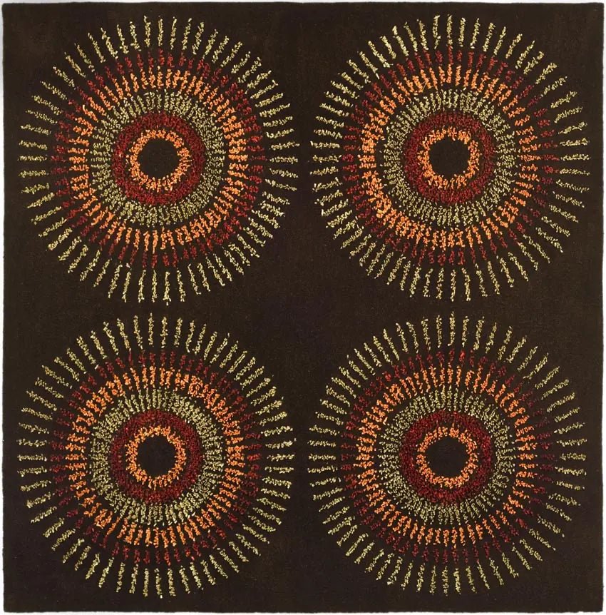 Safavieh Soho 6'-0" x 6'-0" Rug in Brown / Gold