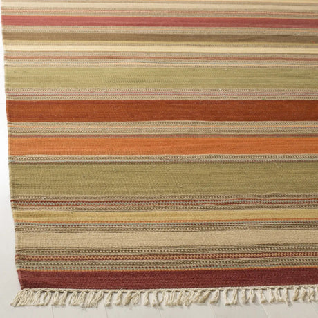 Safavieh Striped Kilim 6'-0" x 9'-0" Rug in Green