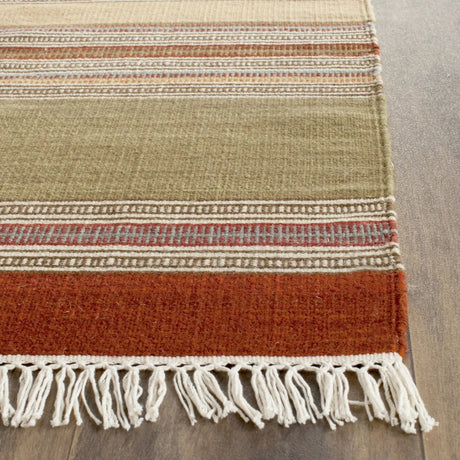 Safavieh Striped Kilim 2'-3" x 6'-0" Rug in Green