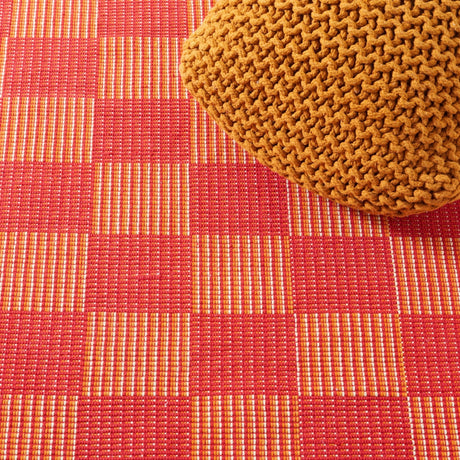 Safavieh Striped Kilim Stk801Q Red/Rust Rug.