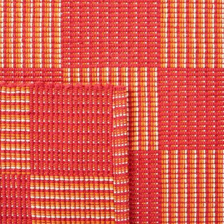 Safavieh Striped Kilim Stk801Q Red/Rust Rug.